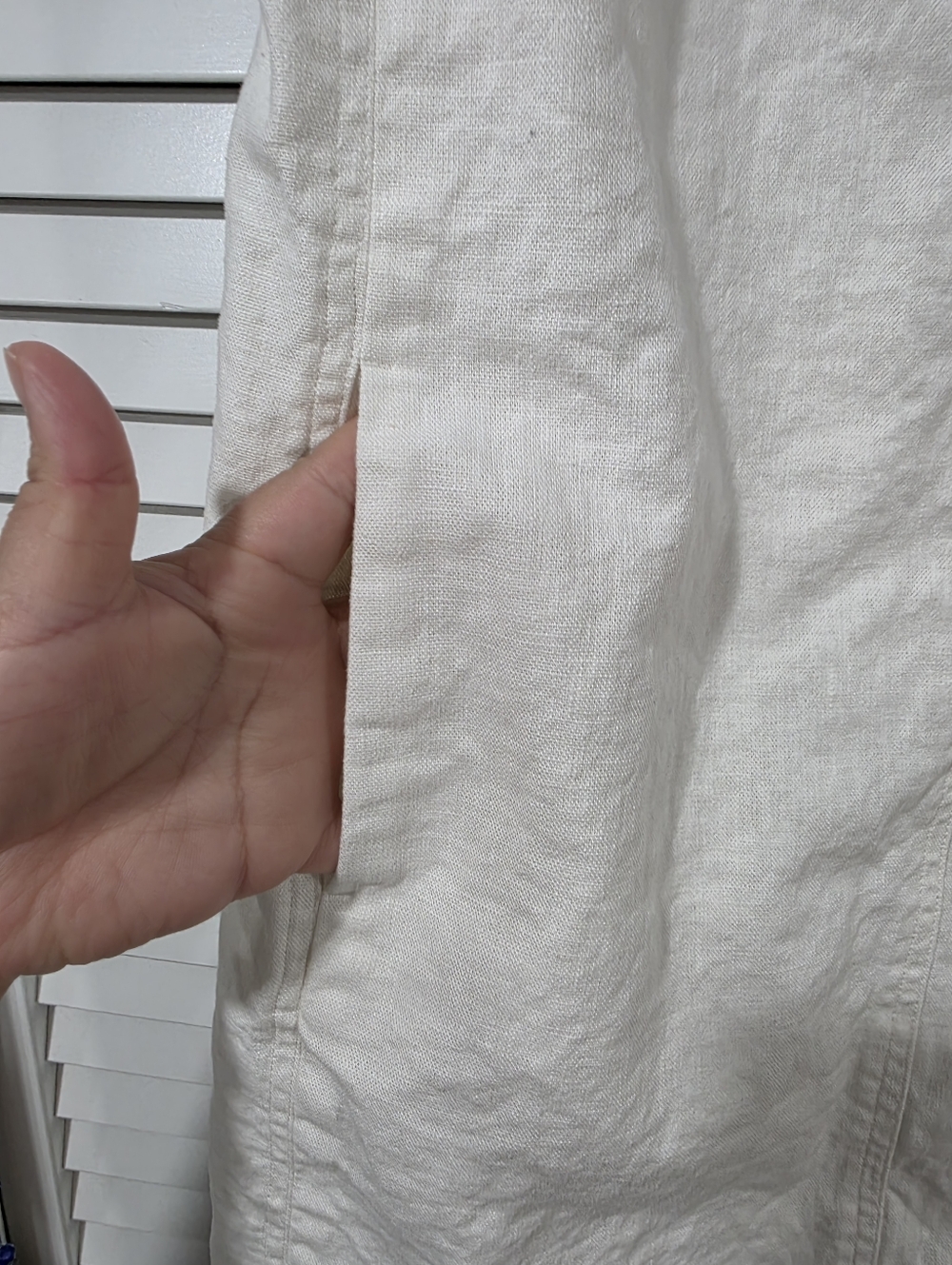 Banana Republic Ivory Hemp-Cotton Shift Dress Sleeveless - Picture 7 of 16